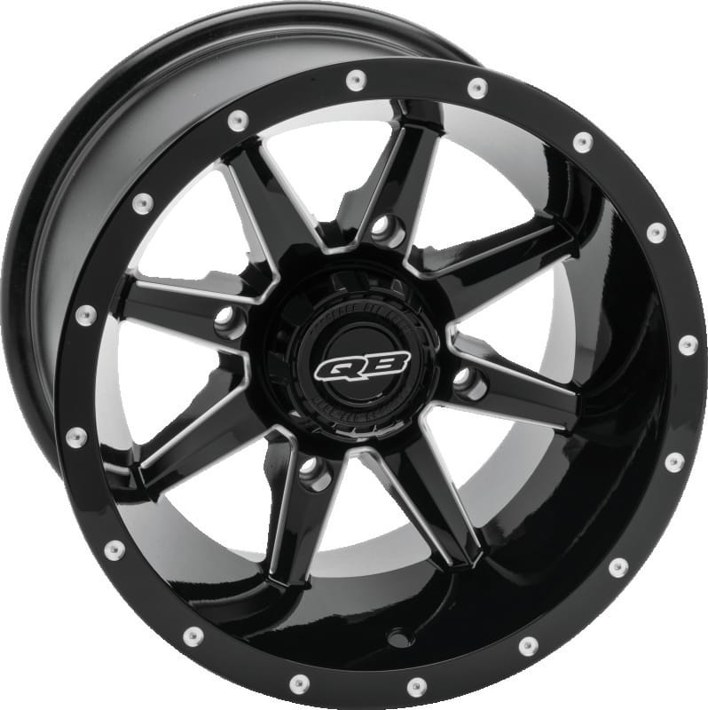 QuadBoss — Slicer Wheel, 14x10, 4/137, 5+5, Gloss Black/Machined