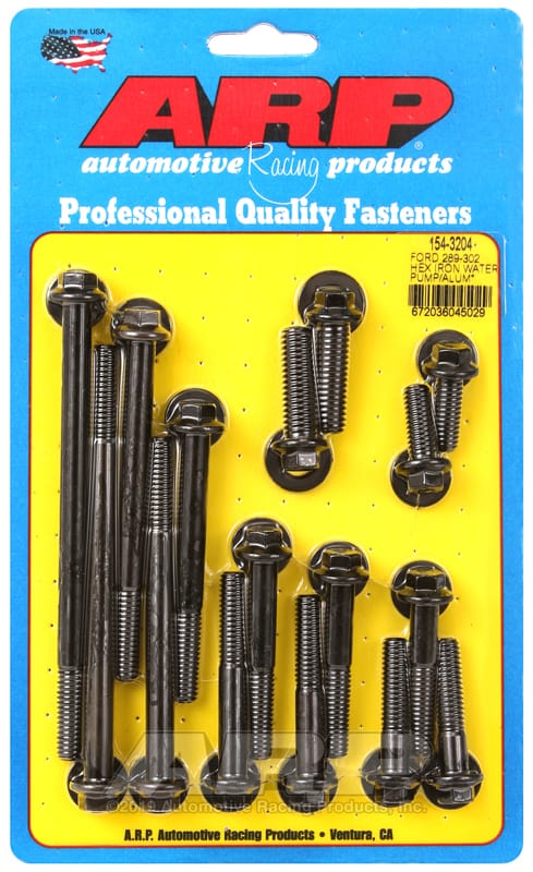 ARP — ARP Ford 289-302 Hex Iron Water Pump and Front Cover Bolt Kit