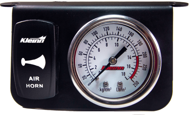Kleinn Air Horns — Kleinn Panel Mounted 160 PSI Gauge w/ an Illuminated WHITE Momentary Rocker Switch