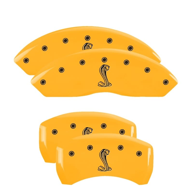 MGP — MGP 4 Caliper Covers Engraved Front & Rear Tiffany Snake Yellow Finish Black Char 2005 Ford Mustang
Caliper Covers