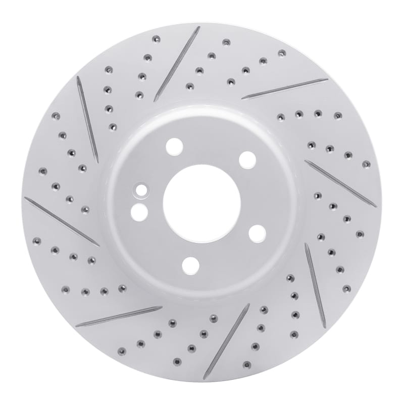 R1 Concepts — R1 15-23 Mercedes-Benz E300 Front Left Drilled & Slotted Geo-Carbon Rotor