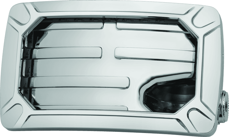 Kuryakyn — Nova Curved Horizontal Side Mount License Plate Holder Chrome, Side