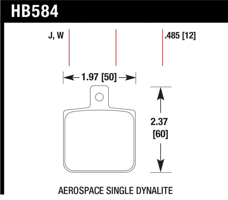 Hawk Performance — Hawk Aerospace Single Dynalite 12mm Thickness DTC-30 Race Brake Pads
Disc Brake Pad