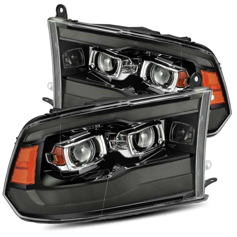 AlphaRex — AlphaRex 09-18 Dodge Ram 1500HD PRO-Series Proj Headlights Plank Style Black w/Seq Signal/Smoked DRL
Projector Headlights