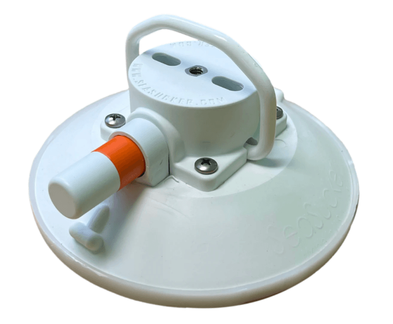 SeaSucker — SeaSucker 4.5in. SeaSucker w/Flat-Top Stainless Steel D-Ring - White