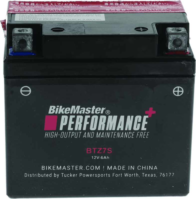 BikeMaster — BTZ7S Battery, 75 CCA