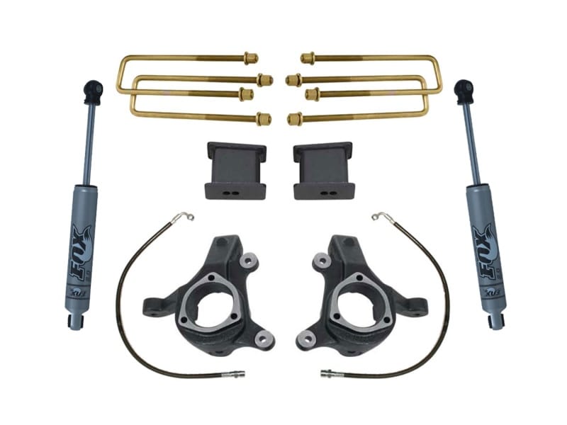Maxtrac — MaxTrac 07-16 GM C1500 2WD w/Cast Steel Susp. 3in/1in Spindle Lift Kit w/FOX Shocks
LftKt-Suspw/Shock