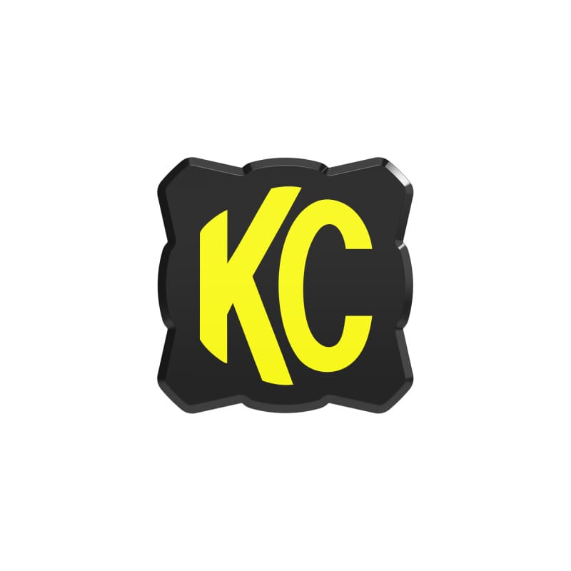 KC HiLiTES — KC HiLiTES FLEX ERA 1 Single Light Cover ONLY (Black/Yellow KC Logo)