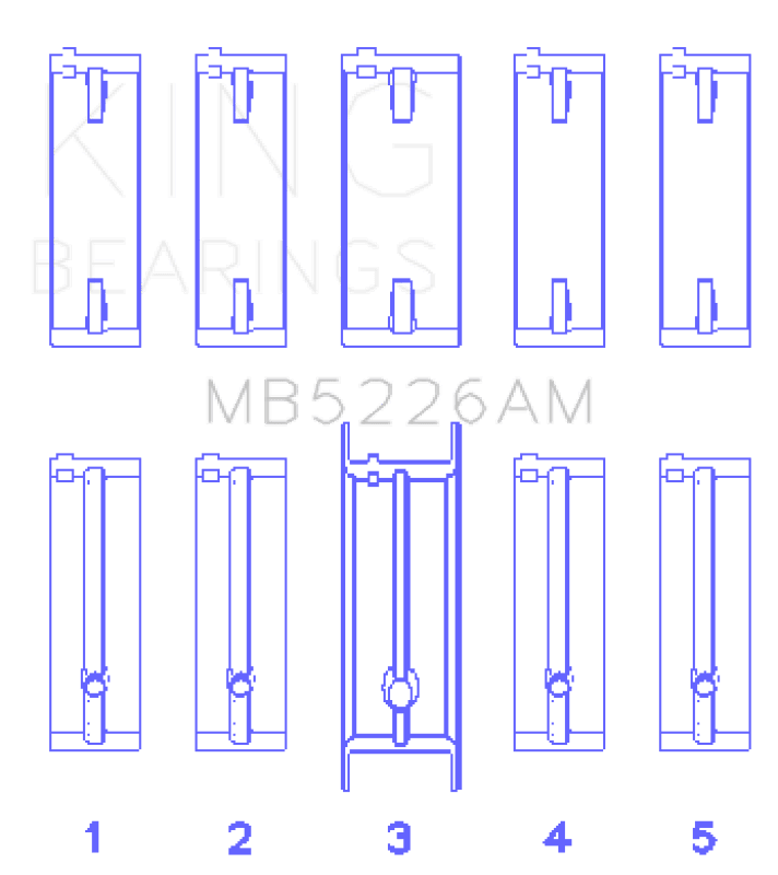 King Engine Bearings — King Engine Bearings Mazda 626 F8 (Size +0.50mm) Main Bearing Set
Engine Bearing