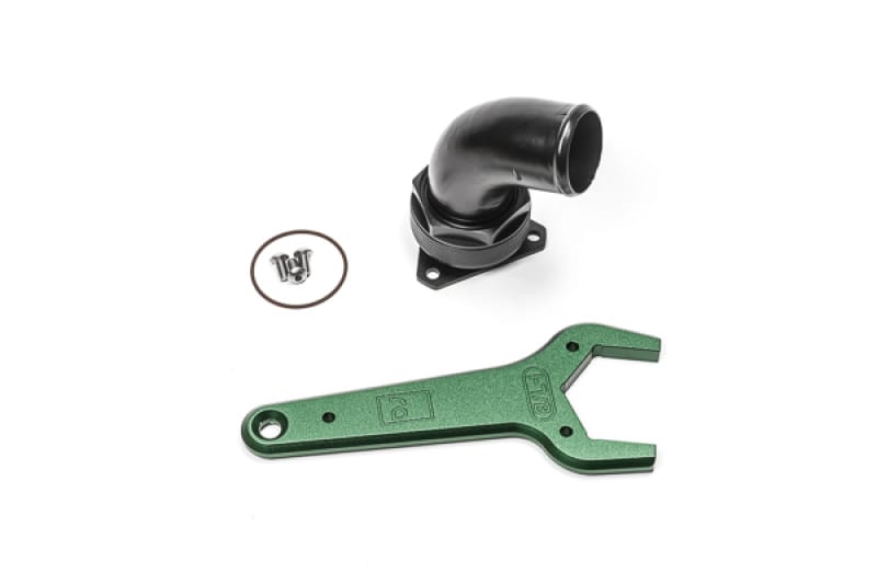 Radium Engineering — Radium Engineering FCST-X 3-Bolt Remote Mount Fill Neck - 24AN Elbow - 1.5in Barb