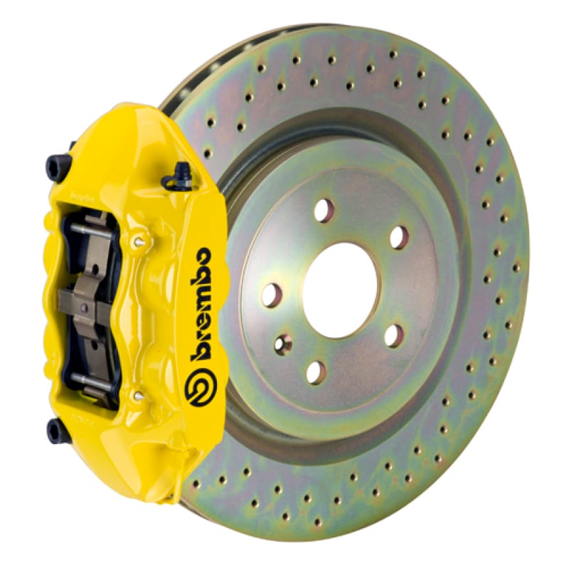 Brembo — Brembo 11-18 Focus/13-18 Focus ST Front GT BBK 4 Piston Cast 336 x28 1pc Rotor Drilled- Yellow
