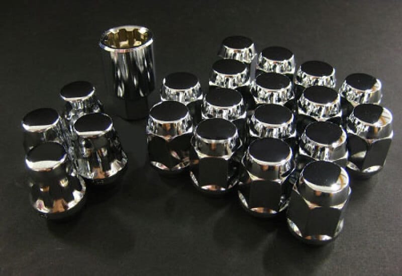 Project Kics — Project Kics 16 LUGS + 4 LOCKS Chrome Bullock And Nut Set - 12X1.50
