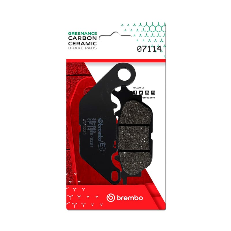 Brembo OE Powersports — Brembo OE Yamaha DElight Carbon Ceramic Brake Pad - Front