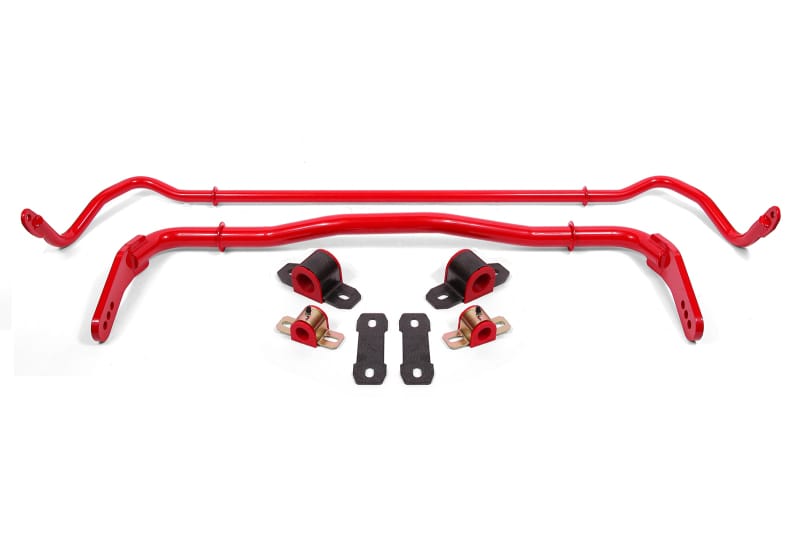 BMR Suspension — BMR 08-19 Dodge Challenger Front/Rear Hollow 38mm/25mm Sway Bar Kit w/ Bushings - Red
