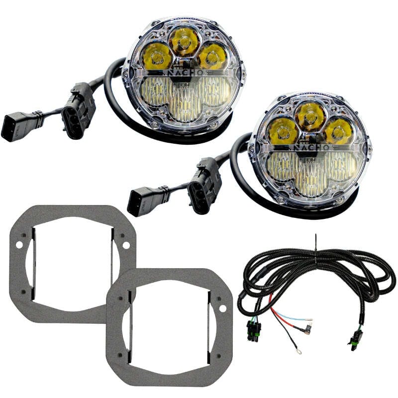 Nacho Offroad Technology — Nacho Lighting Jeep JL/JT SAE Combo White Plug N Play Fog Light Kit (1pc Bumper Kit)