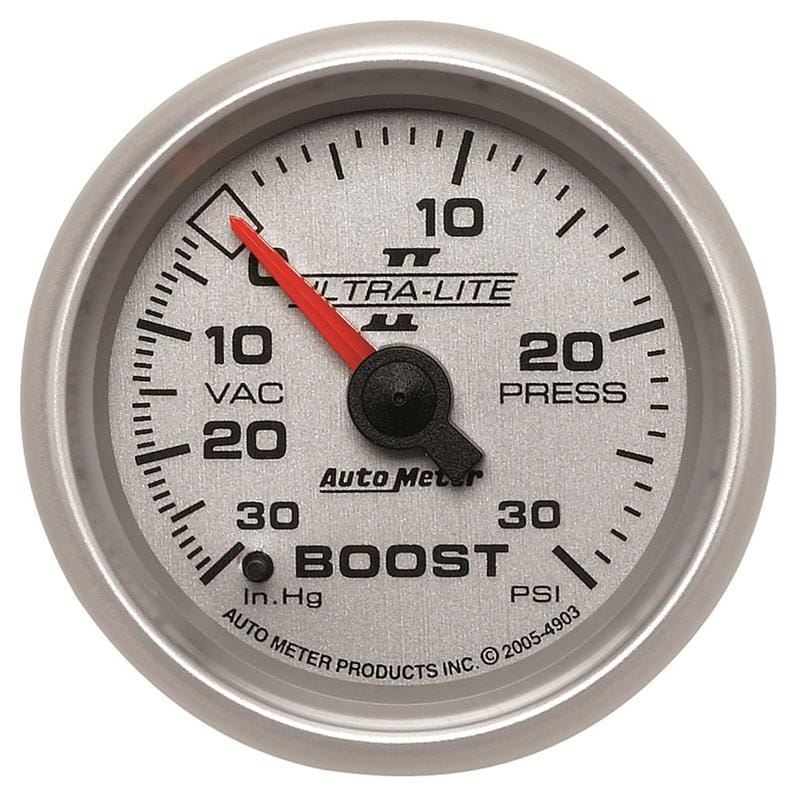 AutoMeter — GAUGE, VAC/BOOST, 2 1/16", 30INHG-30PSI, MECHANICAL, ULTRA-LITE II