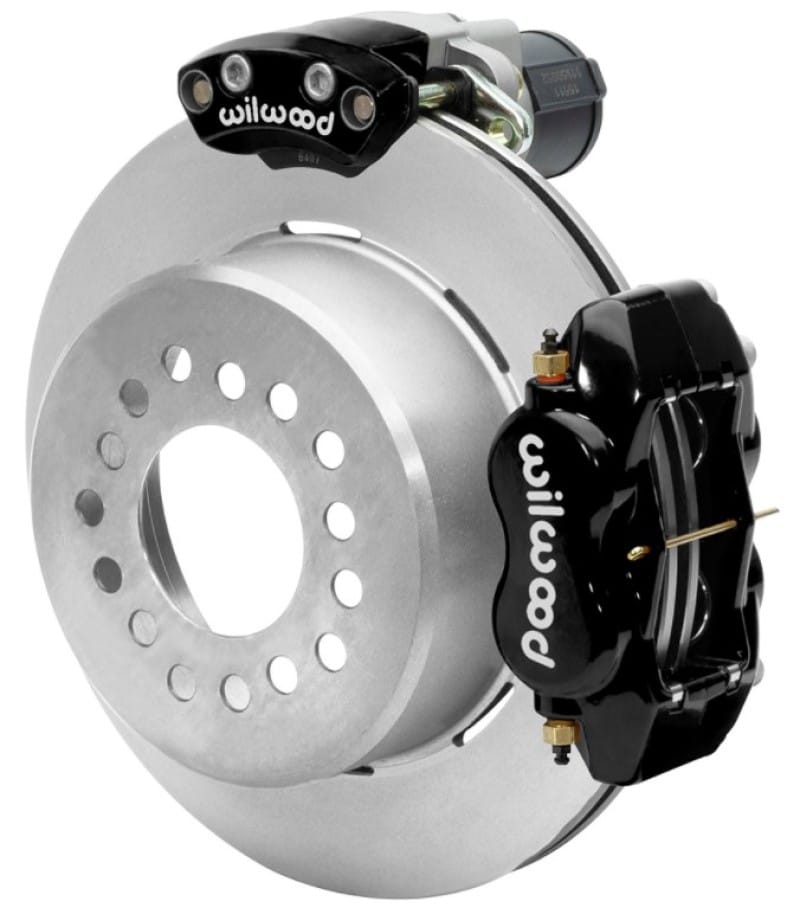 Wilwood — Wilwood Forged Dynalite Rear Electronic Parking Brake Kit - Black Powder Coat Caliper - Plain Rotor
BRAKE KIT