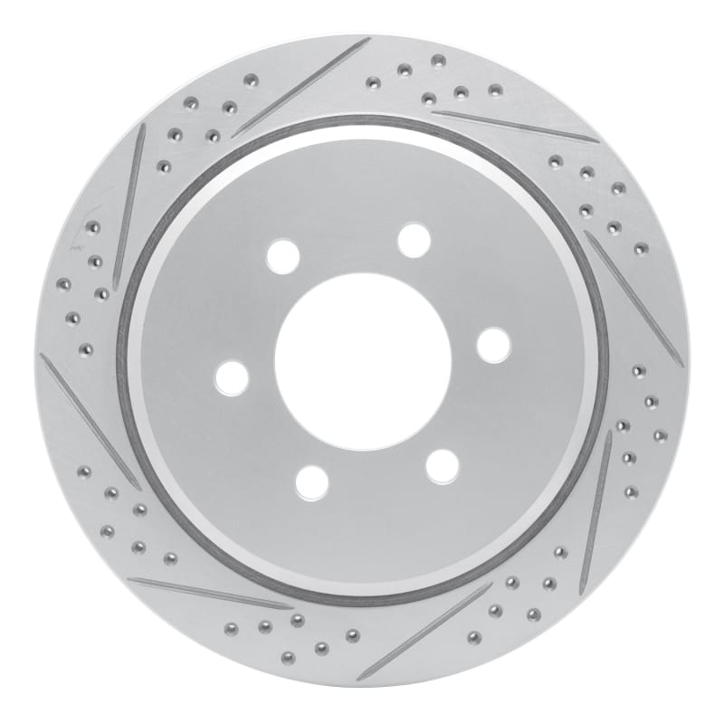 R1 Concepts — R1 02-06 Ford Expedition Rear Left Drilled & Slotted Geo-Carbon Rotor