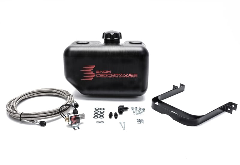 Snow Performance — Snow Performance Water Tank Upgrade 2.5gal Braided SS Line w/Bracket/Solenoid/Hose/Fittings
Tank Upgrade