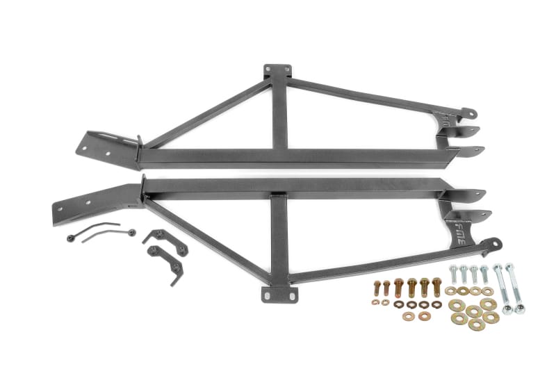 BMR Suspension — BMR 93-02 F-Body Non-Convertible Bolt-On 4-Point Subframe Connectors - Black Hammertone