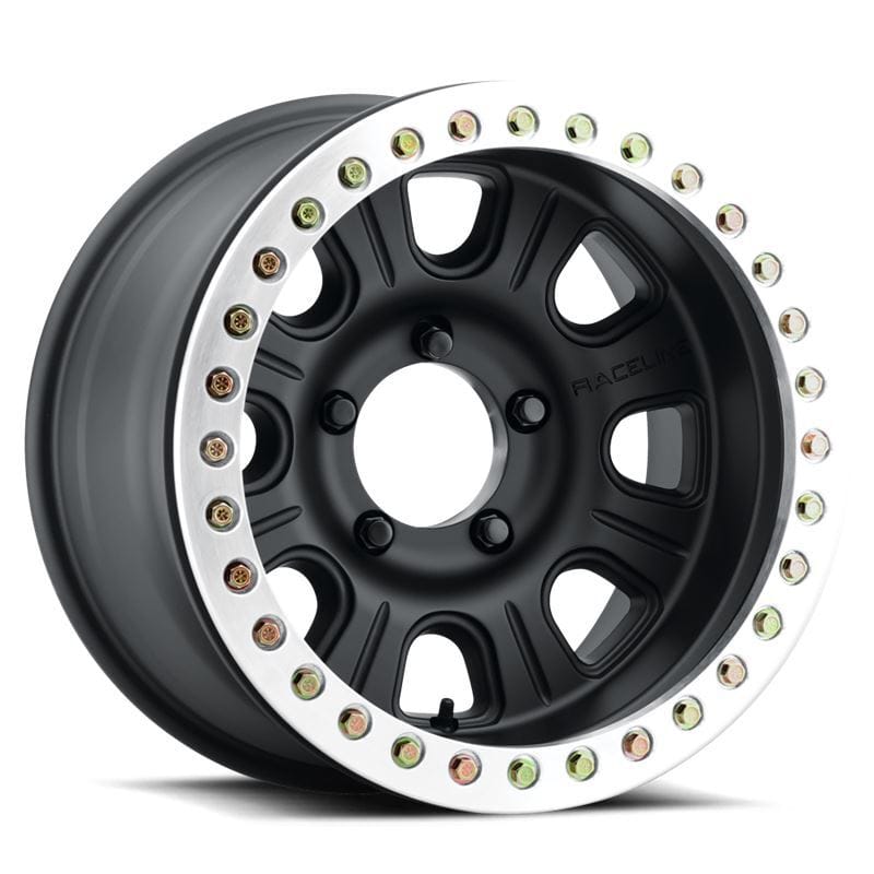 Raceline — Raceline RT231 Monster 15x8in / 5X5.5 DBP BP / -32mm Offset / 107.95mm Bore - Satin Blk Machined