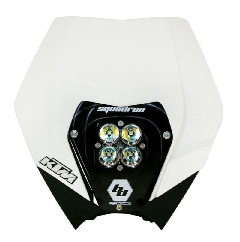 Baja Designs — Baja Designs 08-13 KTM Headlight Kit DC w/ Headlight Shell White Squadron Sport