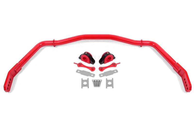BMR Suspension — BMR 05-14 Ford Mustang Front Hollow 38mm Sway Bar Kit w/ Bushings - Red