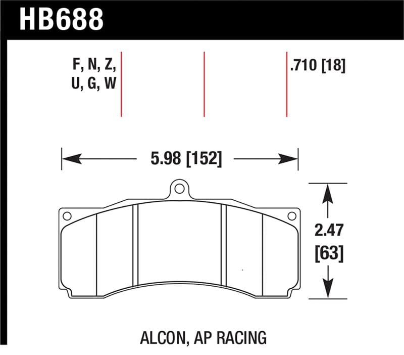 Hawk Performance — Hawk Alcon / AP Racing / Baer HPS Brake Pads
Disc Brake Pad