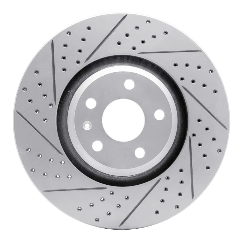 R1 Concepts — R1 08-11 Audi Tt Quattro Front Left Drilled & Slotted Geo-Carbon Rotor