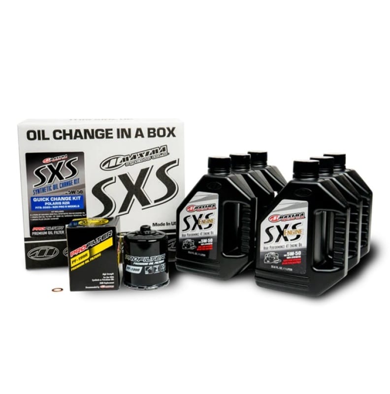 Maxima — Maxima SXS Polaris RZR Pro R Quick Change Kit w/Full Synthetic 5W50 Engine Oil/Filter/Hardware