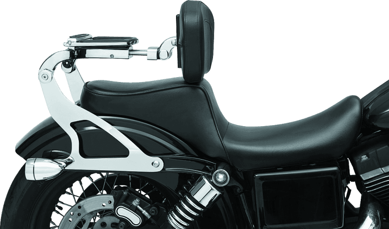 Kuryakyn — Kuryakyn Fixed Mounts Multi-Purpose Driver/Passenger Backrest 06-17 Dyna Models Chr (No Mount)
