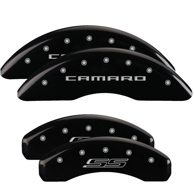 MGP — MGP 4 Caliper Covers Engraved Front Gen 5/Camaro Engraved Rear Gen 5/SS Black finish silver ch
Caliper Covers