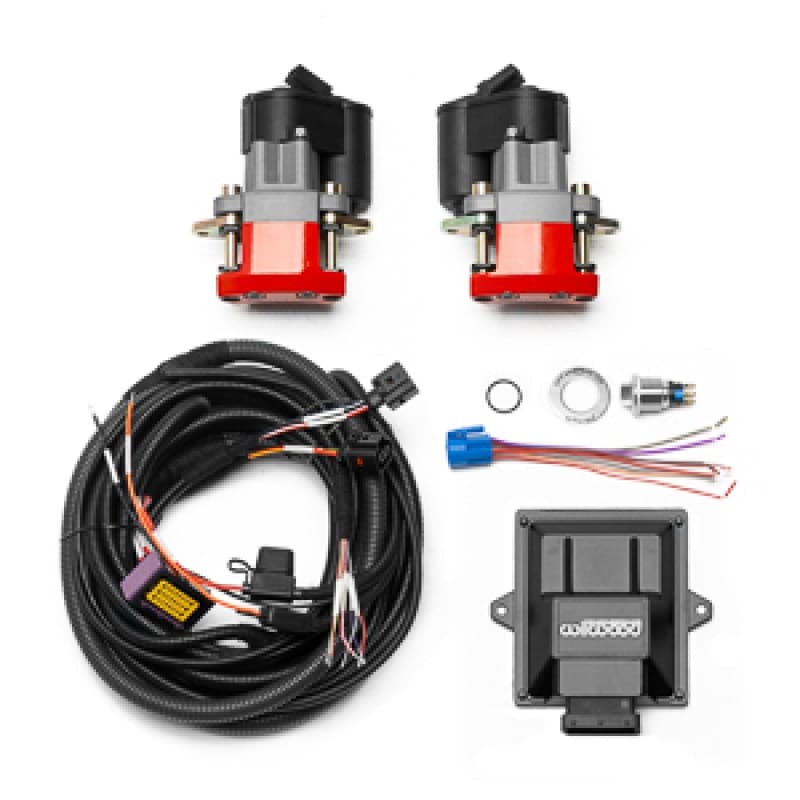 Wilwood — Wilwood Electronic Parking Brake Rear Retrofit Kit w/ Switch Harness - Red Powder Coat Caliper