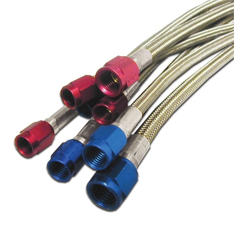Nitrous Express — Nitrous Express 4AN 10ft Stainless Steel Braided Hose - Red
Fuel/N2OLine