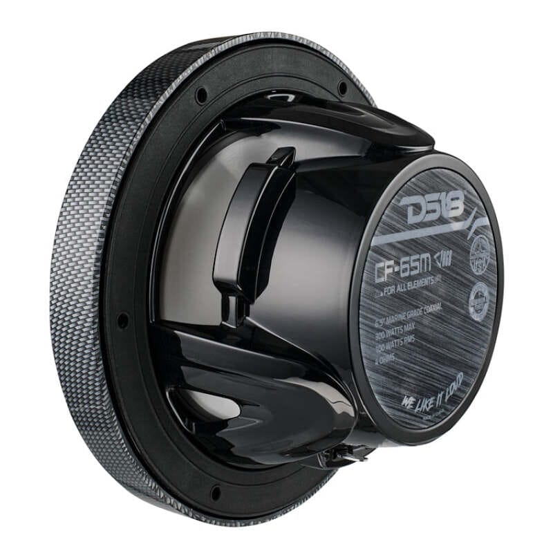 DS18 — DS18 NXL-M Series Spkr w/ RGB LED Lights 6.5in 2-Way 125 Watts RMS 4 ohm Black Crbn Fiber w/ Cover
