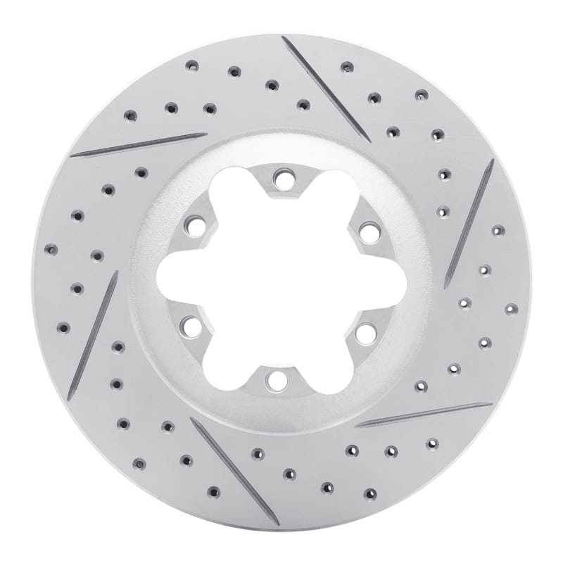 R1 Concepts — R1 04-08 Chevrolet Colorado Front Right Drilled & Slotted Geo-Carbon Rotor