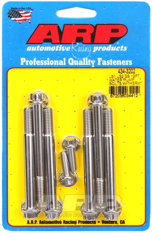 ARP — ARP LS1 LS2 SS 12pt Water Pump Bolts w/Thermostat Housing Bolts Kit