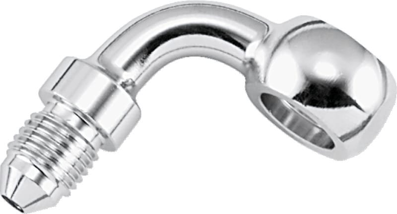 TwinPower — Brake Fitting, Banjo Adaptor, 3/8 in., Male, 90 Degree, Chrome