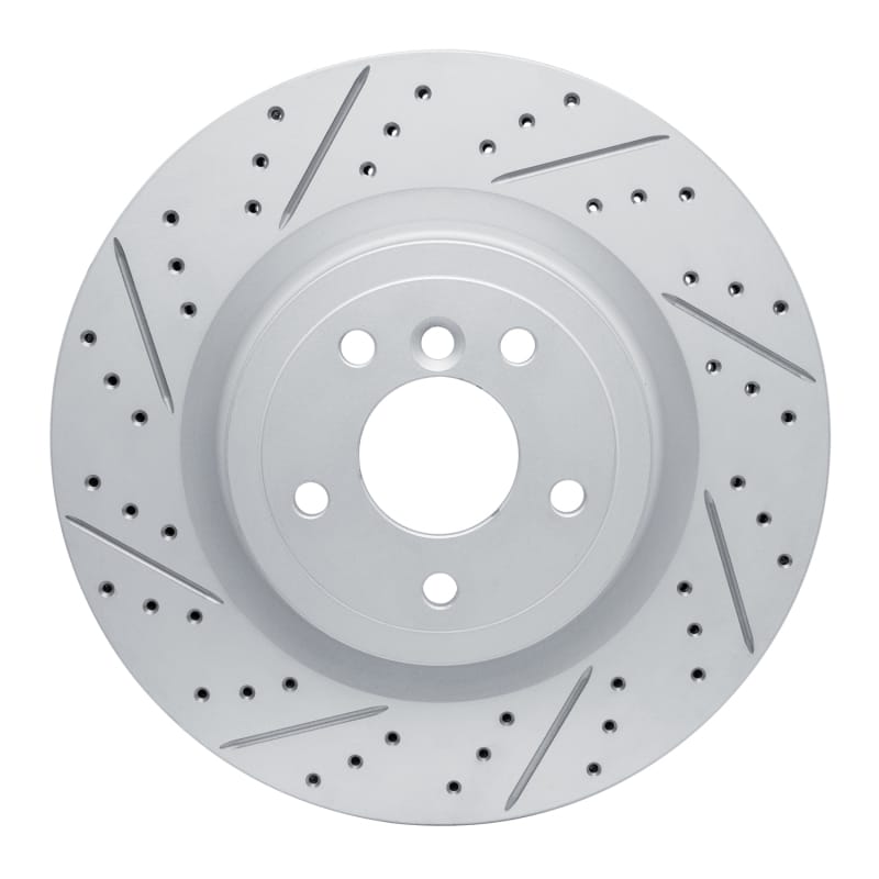 R1 Concepts — R1 16-24 Jaguar Xe Rear Left Drilled & Slotted Geo-Carbon Rotor