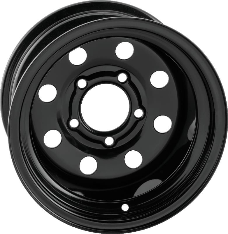 QuadBoss — Steely Wheel, 12x7 2+5 5/4.5, Black