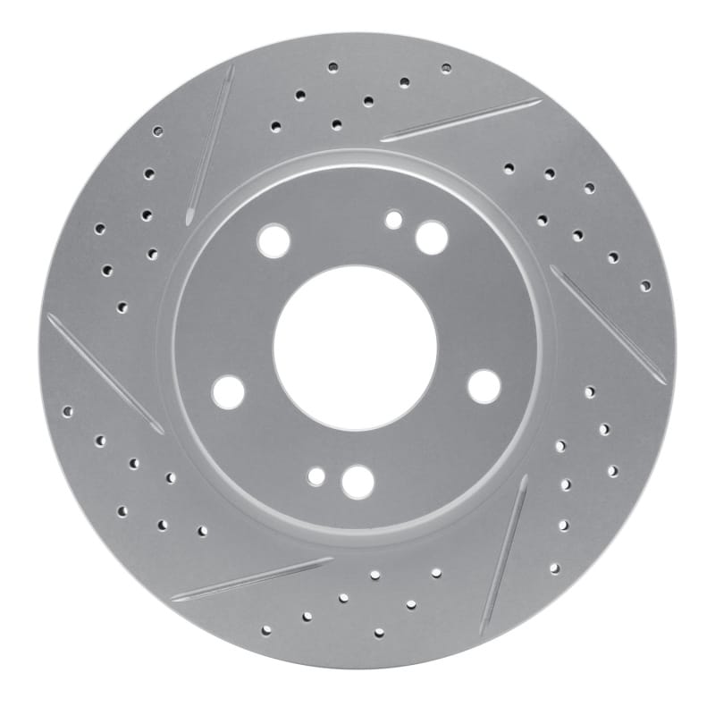 R1 Concepts — R1 00-24 Chrysler Sebring Front Left Drilled & Slotted Geo-Carbon Rotor