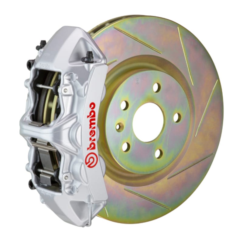 Brembo — Brembo 10-15 Camaro V6 Front GT BBK 6 Piston Cast 355x32 1pc Rotor Slotted Type-1-Silver