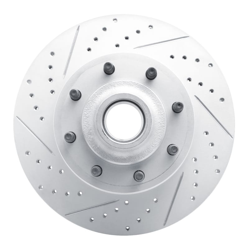 R1 Concepts — R1 08-25 Ford E-250 Front Left Drilled & Slotted Geo-Carbon Rotor