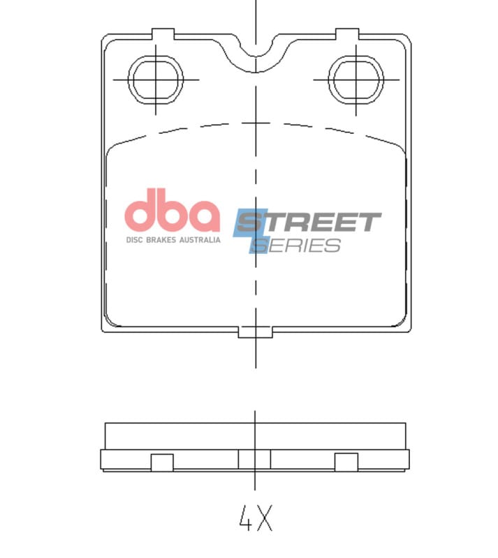 DBA — DBA 2012+ Tesla S Street Series Hand/Parking Brake Pads
Brake Pad