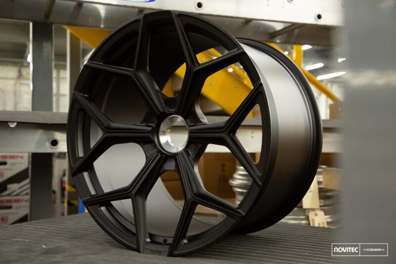 Vossen — Vossen x Novitec NL4-Cl 21x13in - Centerlock - ET57 - Satin Black Lamborghini Aventador Rear Wheel