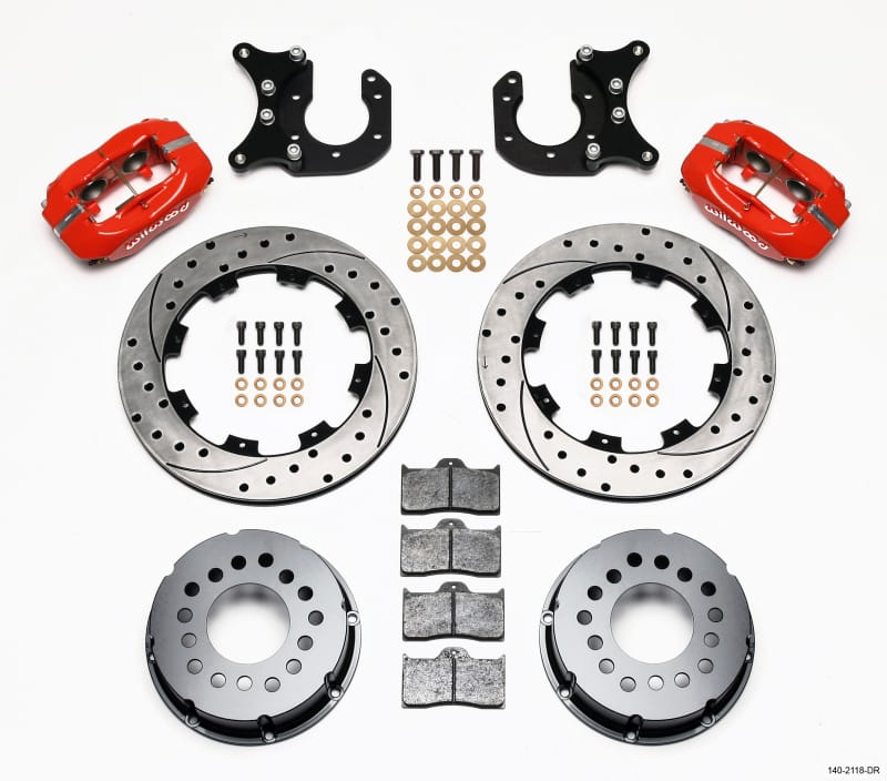Wilwood — Wilwood Forged Dynalite P/S Rear Kit Drilled Red New Big Ford 2.50in Offset
BRAKE KIT