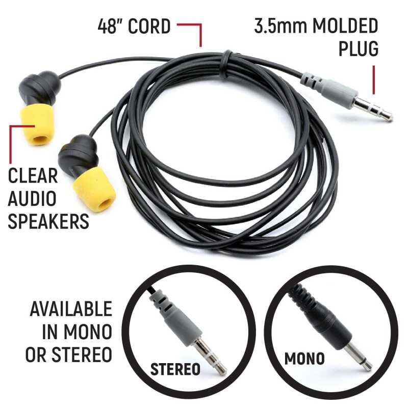 Rugged Radios — Rugged Radios Sportsman Foam Earbud Speakers - Mono and Stereo
