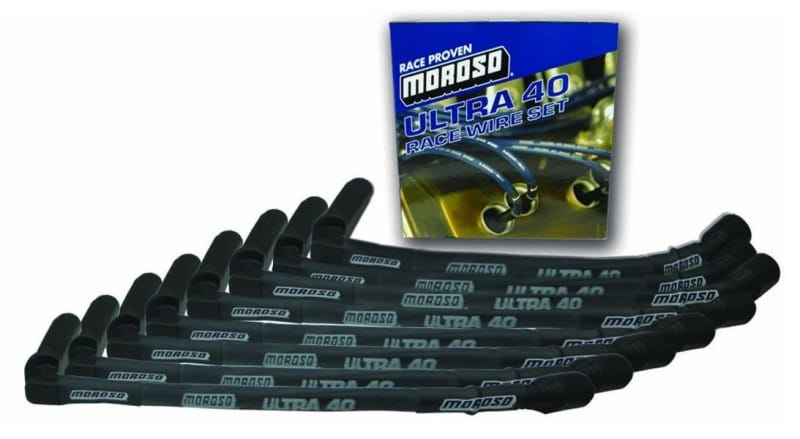 Moroso — Moroso GM LS Ignition Wire Set - Ultra 40 - Sleeved - 9.25in Wire (Use w/Part No 68470/68472) -Black
