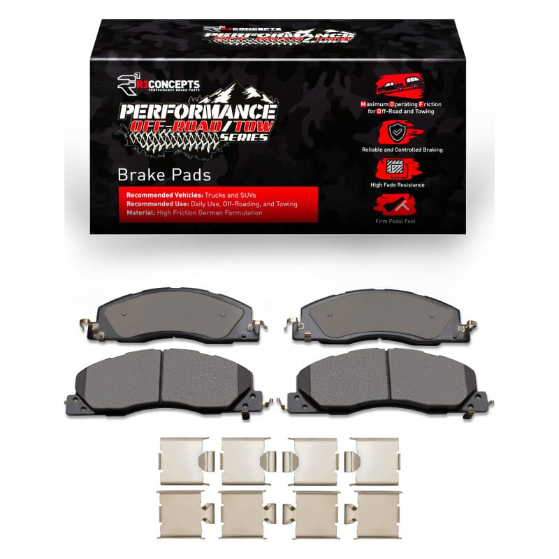 R1 Concepts — R1 2009-2018 Dodge Ram 3500 Front Performance Off-Road/Tow Brake Pads & Hardware Kit
R1 Performance Off-R