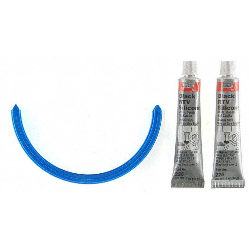 Fel-Pro — Fel-Pro Ford F-150 Engine Oil Pan Gasket Set RTV Black silicone w/Rubber end seal